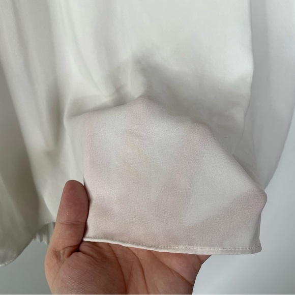 Zara‎ Split Front White Dressy Tank Top Size Small - Picture 4 of 5